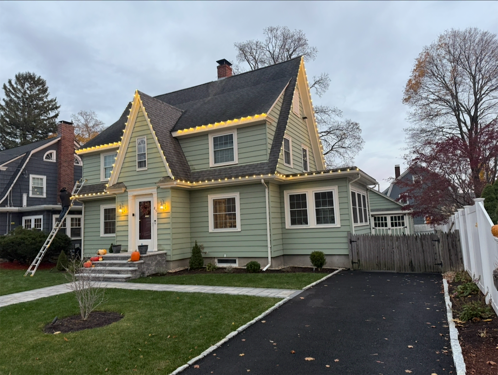 Holiday lights installation 2